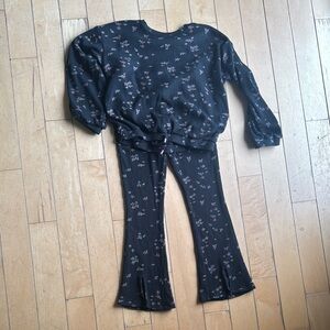 Black Floral Women's Jumpsuit